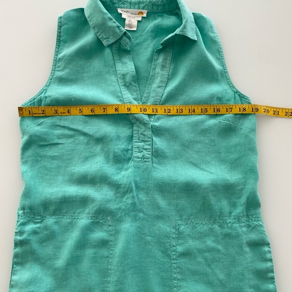 C&C California Dress Size 6 Aqua Marine
Sleeveless Collared V Neck Pure Linen - Picture 4 of 7